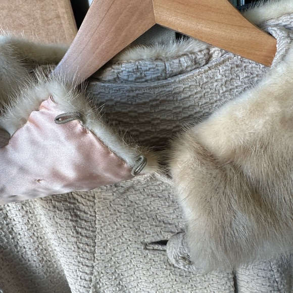 Vintage Swing Coat with Mink Collar S - Picture 6 of 10